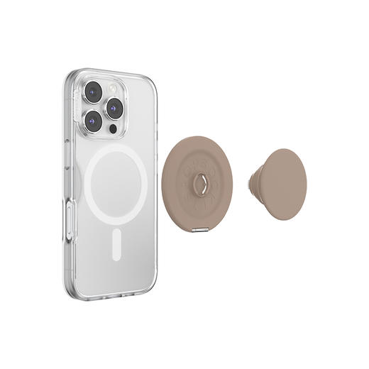 【站立MagSafe®手机支架】原木棕·MagSafe站立啪嗒 MAGSAFE磁吸手机气囊支架 Kick-Out 站立啪嗒 棕色 商品图3