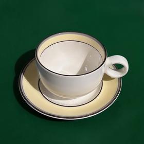 【苏州】芬兰ARABIA Veranda系列淡奶油色咖啡杯碟 180ml  A0296