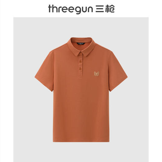 Threegun三枪 冰泉棉翻领短袖女衫-T10006A01 商品图0