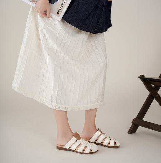 【夏季新款】西村名物2025年夏季新款舒适平底包脚露趾后空拖鞋X25AH15701 商品图5