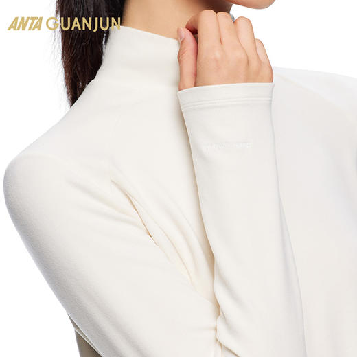 【M/L/XL断码】安踏冠军全天候系列丨半高领长袖t恤女加绒保暖内搭上衣162440403【库存有限，如无货将做退款，介意慎拍！】 商品图2