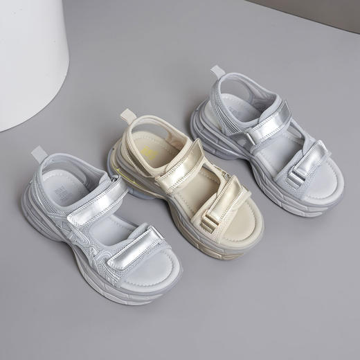 【夏季新款】西村名物2025年夏季新款舒适透气厚底防滑跟脚露趾运动凉鞋T25BG20891 商品图7