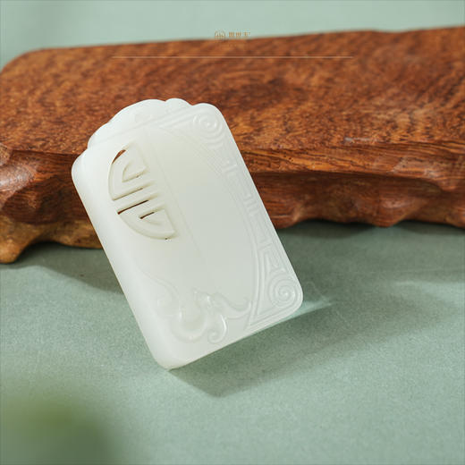 「一口价」【囍福】羊脂玉牌 商品图1