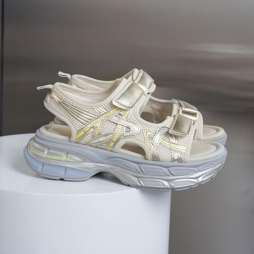 【夏季新款】西村名物2025年夏季新款舒适透气厚底防滑跟脚露趾运动凉鞋T25BG20891 商品图9