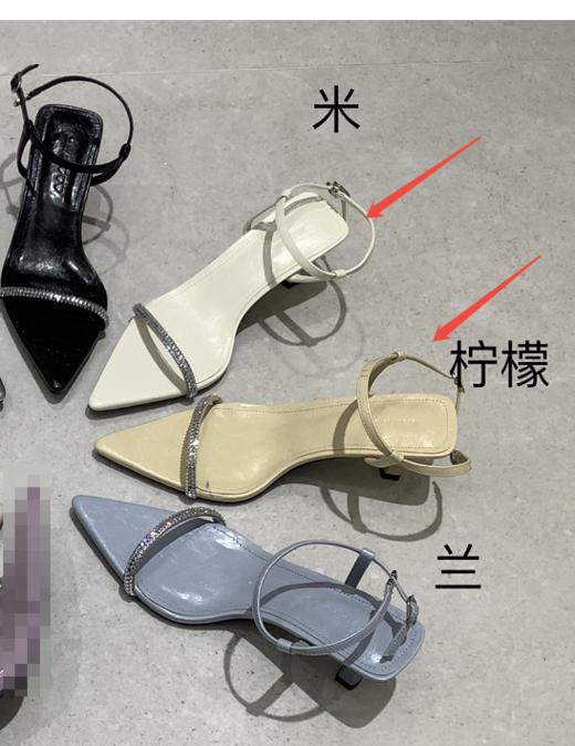 【门店同款】ENJOY夏季法式亮钻尖头高跟鞋 162347496 商品图2