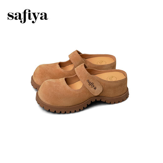 预售7天|Safiya/索菲娅2025魔术贴休闲外穿百搭内增高复古厚底勃肯鞋SFD3110401 商品图13
