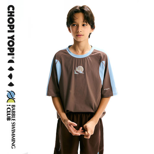 chopiyopi童装  【洞洞皮】儿童俱乐部拼接机能T恤 商品图1