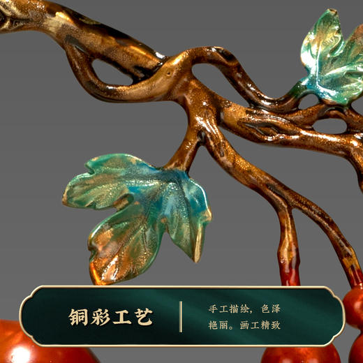 E-YM-FK285 彩铜五福临门葫芦摆件 250*100*310 商品图5