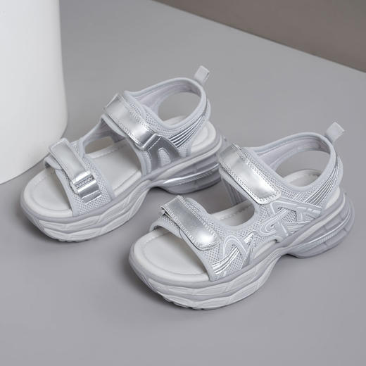 【夏季新款】西村名物2025年夏季新款舒适透气厚底防滑跟脚露趾运动凉鞋T25BG20891 商品图8