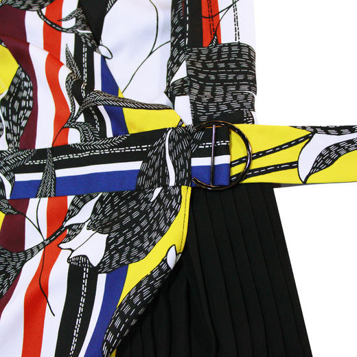 【伯妮斯茵】173S078--黑色印花连衣裙--中世纪的光明--《宁静之美》 商品图5