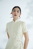 荷言HEYEN 山寺桃花 非遗花罗玫瑰提花真丝旗袍梅花刺绣淡黄色高级定制 商品缩略图5