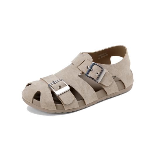 【夏季新款】西村名物2025年夏季新款舒适平底包脚露趾经典罗马凉鞋T25BG21031 商品图11