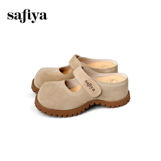 预售7天|Safiya/索菲娅2025魔术贴休闲外穿百搭内增高复古厚底勃肯鞋SFD3110401 商品图12