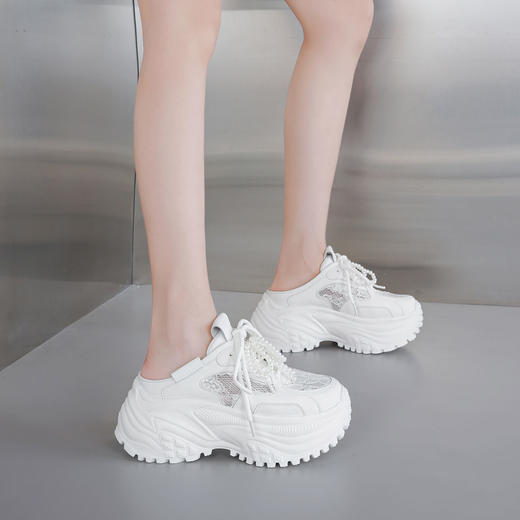 【夏季新款】西村名物2025年夏季新款舒适透气厚底增高后空老爹鞋T25AH16581 商品图1