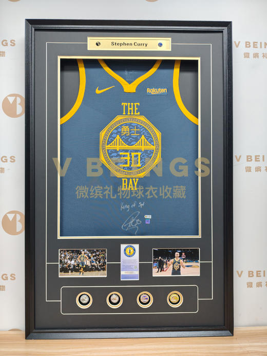 收藏系列 库里 勇士队30号中文 铭文球员版 亲笔签名球衣 商品图2