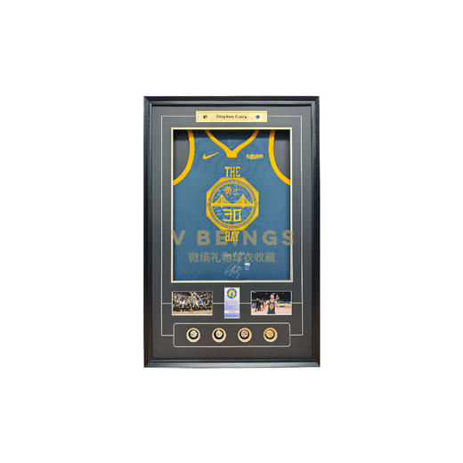 收藏系列 库里 勇士队30号中文 铭文球员版 亲笔签名球衣 商品图0