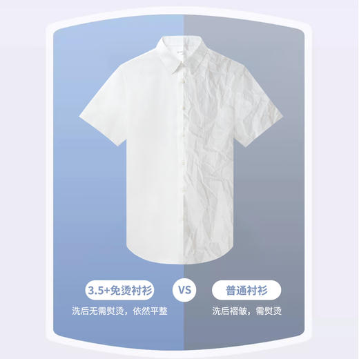 【总裁七号】桑蚕丝DP免烫高端短袖衬衫255L0F611S 商品图3