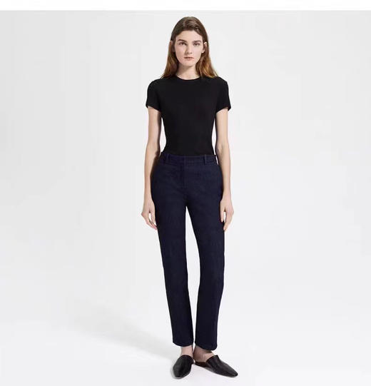 324-2 亏清无退换 极简高级 人手两件 th基础款 螺纹坑条 匹马棉针织 圆领短袖T恤 商品图6