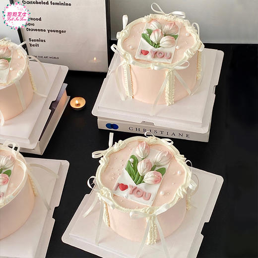 【520限定】郁金香花语蛋糕 写满未言说的心动，愿与你岁岁年年，共赴花语之约 商品图0