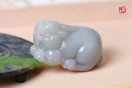 和田烟紫玉【貔貅】摆件 商品图0