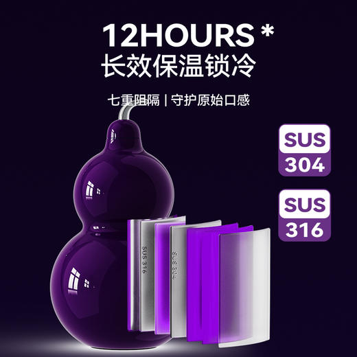 OTE/欧堤 葫芦杯 保温杯水壶吸管便携随行高颜值迷你外带随手口袋水杯 商品图3