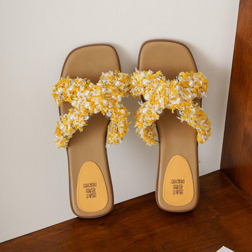 【夏季新款】西村名物2025年夏季新款舒适平底跟脚露趾时尚拖鞋T25BJ20871 商品图2