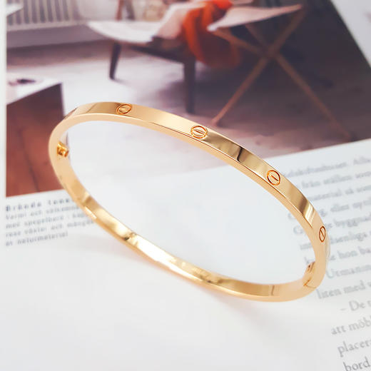 【95新】Cartier卡地亚LOVE系列B6047316 18K玫瑰金窄版无钻LOVE16号手镯中性款现售价：19500！070525AI10 商品图5
