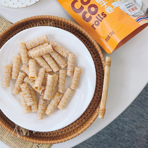 酥脆椰子卷 | 35g/袋 原味/芒果味/香蕉味 素蛋卷 泰国进口 解压零食 品泰味 商品图3