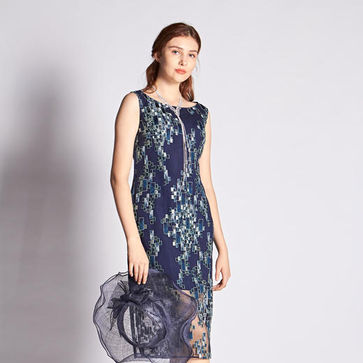 【伯妮斯茵】2S63311--蓝色连衣裙--盛开的杏树--《燃烧的灵魂》 商品图2