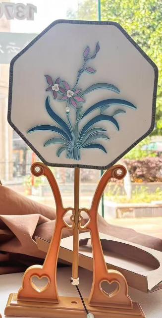 盘扣团扇（兰） 商品图0