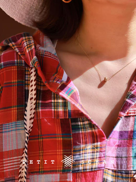 PETIT SCHAN小闪 JEW#025 fireball 火流星 Petit Schan小闪 火流星 18K金蓝宝石黄水晶可调节锁骨链项链 商品图0