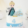 0506"艾莎公主"半翻糖奶油蛋糕 商品缩略图0