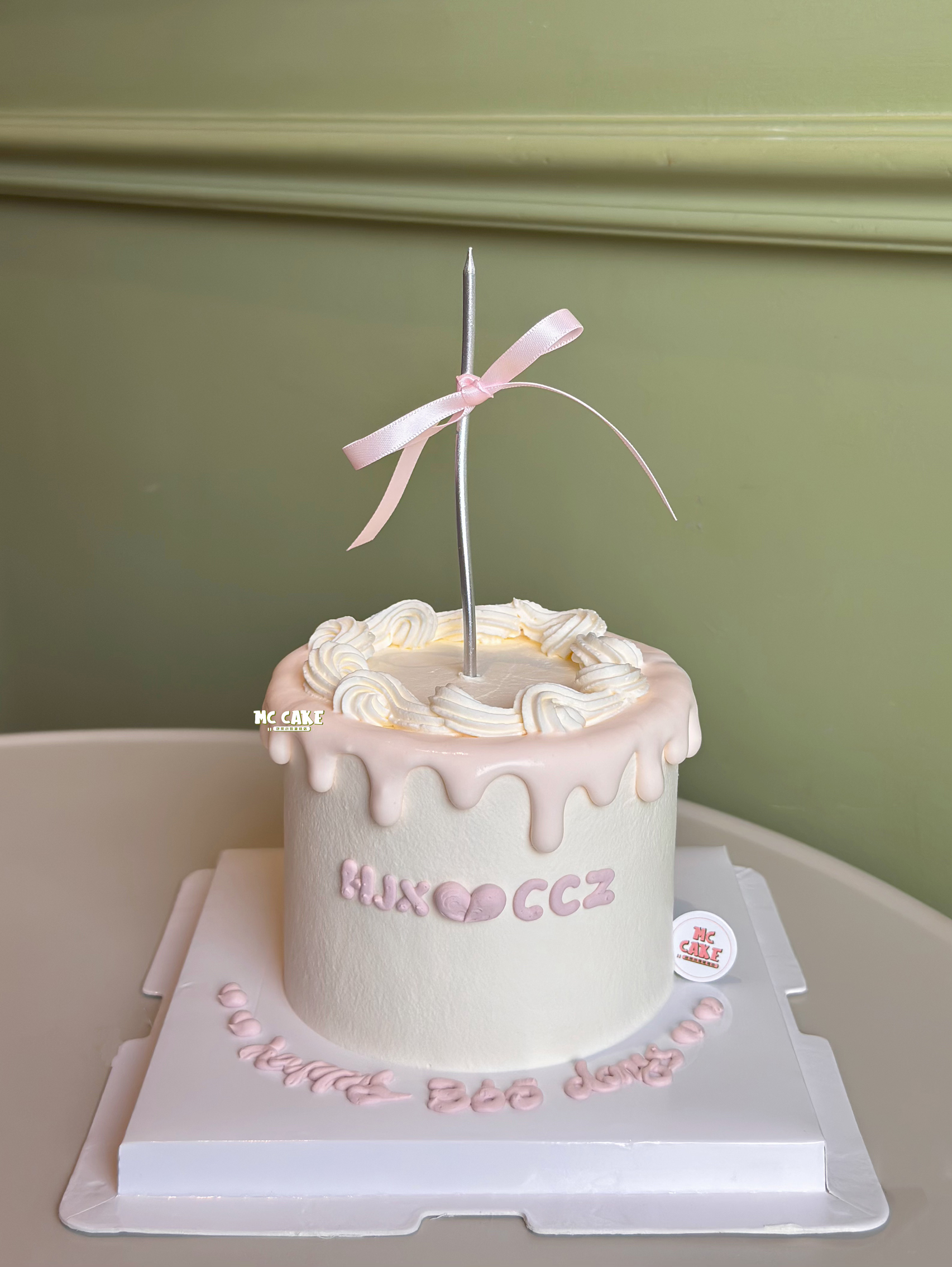 粉色淋酱ins风简约款（不含蜡烛需行选择）