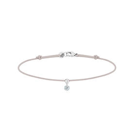 北京仓｜La Brune et La Blonde-BB-18K白金 0.1克拉钻石 手链（灰色）［法国设计师］