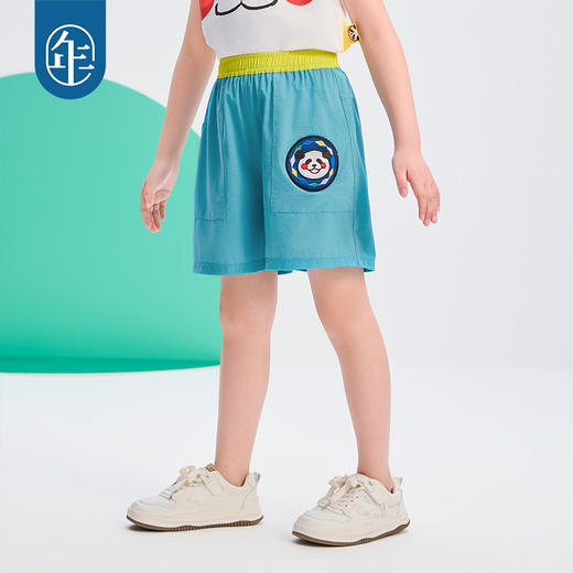 年衣童装2025新款休闲裤百搭运动五分裤布朗盼达短裤 商品图1