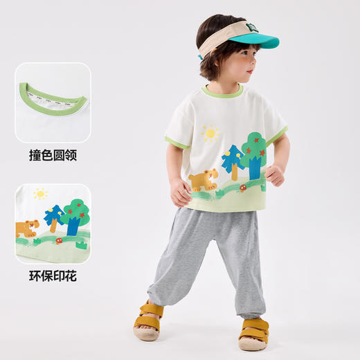 【7A抑菌】嘟嘟家儿童套装夏季男童短袖裤子夏装女童两件套童装 商品图3