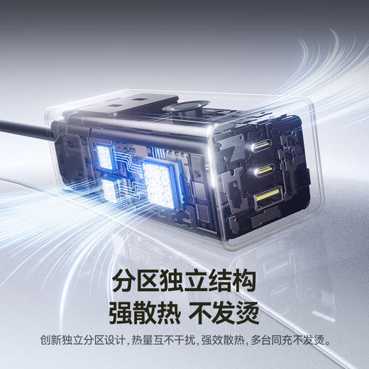  倍思 灵傲系列Lite 快充插线板 3AC+1U+2C 67W 1.5m 商品图4