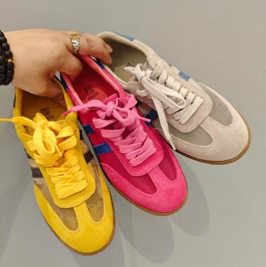 【夏季新款】西村名物2025年夏季新款舒适透气平底防滑多彩拼接德训鞋X25CM39241 商品图1