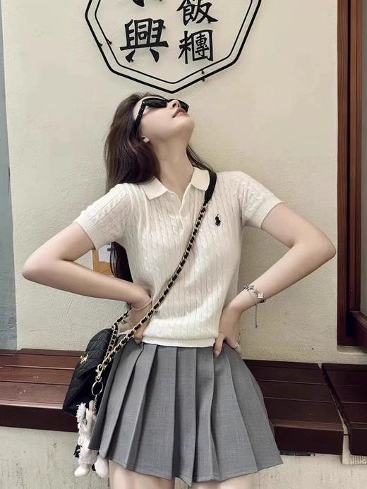 韩系慵懒冰丝polo衫 商品图1