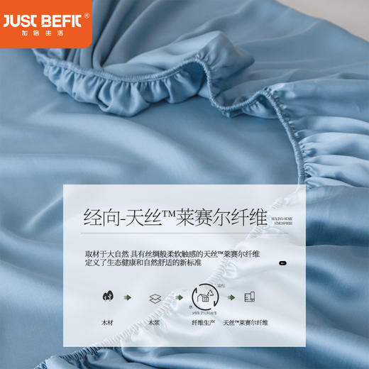 【百图lulu好物】【天丝棉床笠】加倍生活 兰精天丝棉床笠 亲肤柔软床护罩  丝滑质感床罩  不移位 床单 商品图3