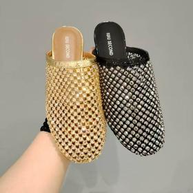 【夏季新款】西村名物2025年夏季新款舒适平底包脚镂空后空拖鞋U25AH16631