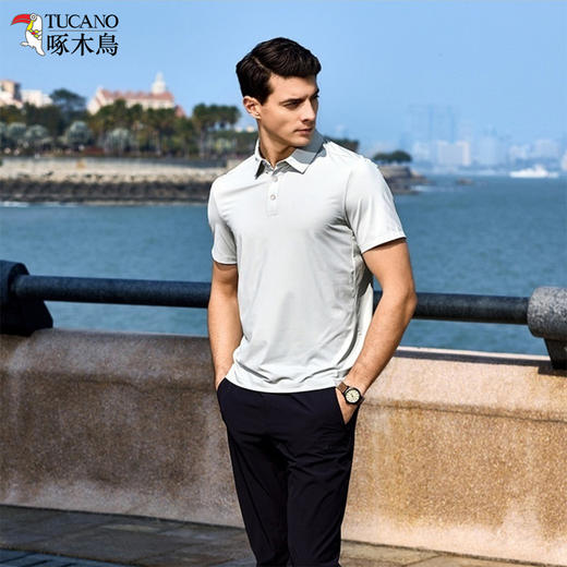 TUCANO啄木鸟 男女同款【无痕冰爽POLO衫】迪桑皱面料 冰爽透气 拒绝闷热 免烫抗皱不变形 商品图3