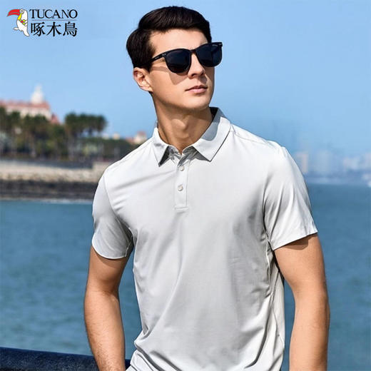 TUCANO啄木鸟 男女同款【无痕冰爽POLO衫】迪桑皱面料 冰爽透气 拒绝闷热 免烫抗皱不变形 商品图2