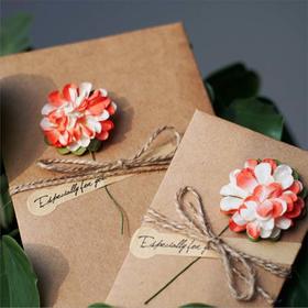 小号贺卡 干花贺卡ins礼物生日祝福留言卡牛皮纸教师节卡片