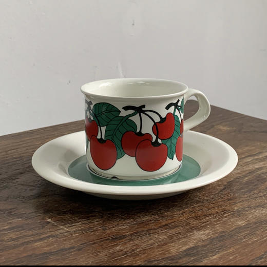 芬兰Arabia Kirsikka樱桃系列咖啡杯碟 商品图2
