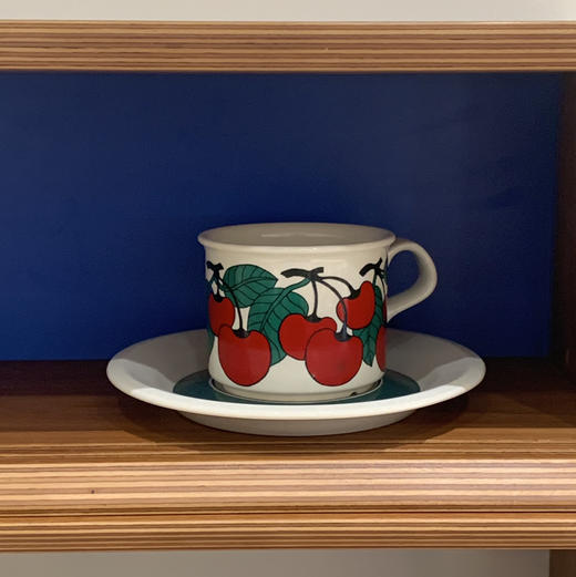芬兰Arabia Kirsikka樱桃系列咖啡杯碟 商品图0