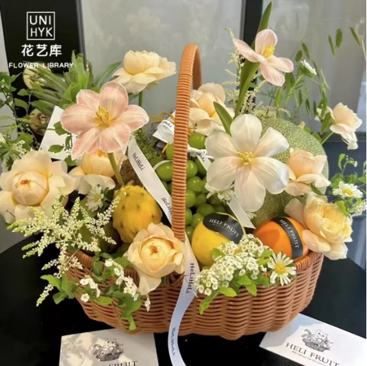 仿藤水果大篮子（套二）