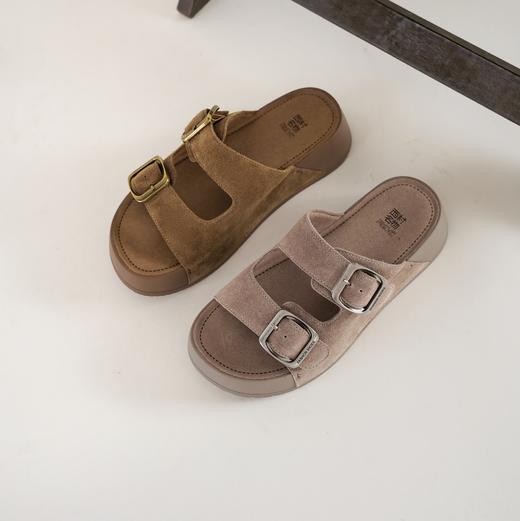 【夏季新款】西村名物2025年夏季新款舒适平底包脚露趾后空拖鞋X25BJ21061 商品图7