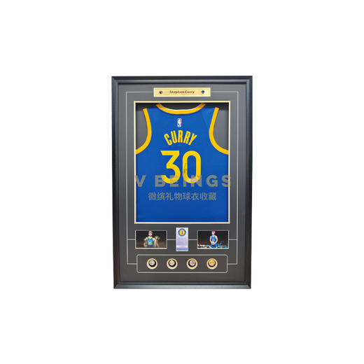 收藏系列 库里 勇士队30号蓝色 球迷版 亲笔签名球衣 商品图0