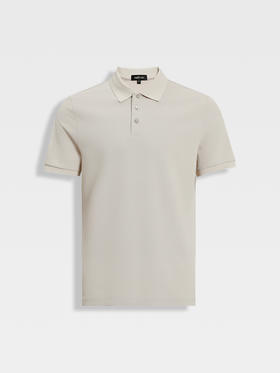 callisto糯米白中珠地桑蚕丝混纺T恤